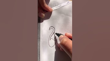 How to turn number 2 into swan || easy doodle art || #shorts #doodle #ytshorts