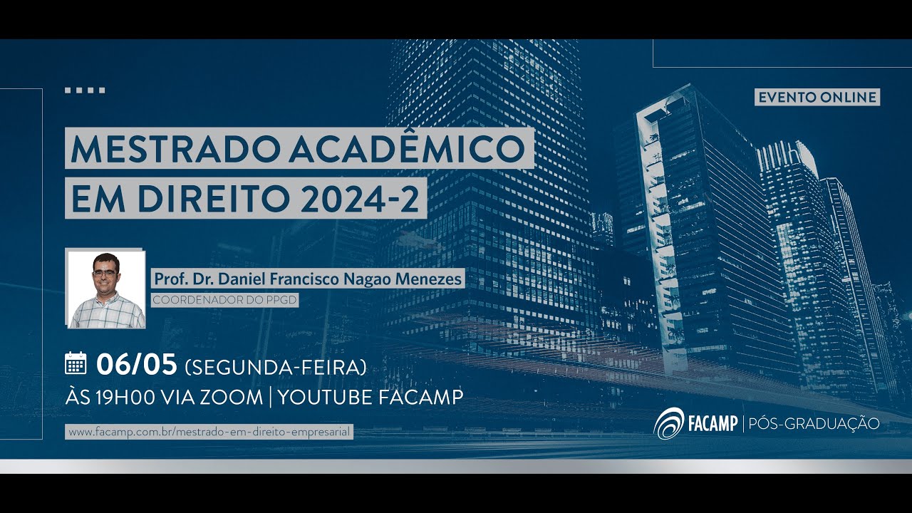 Live de Divulgação Mestrado FACAMP 2024/2 YouTube