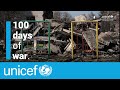 Impact of 100 days of war in ukraine on children  unicef