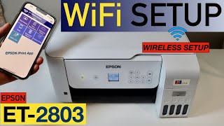 Epson EcoTank ET2803 WiFi Setup, Connect To home Wireless Network.