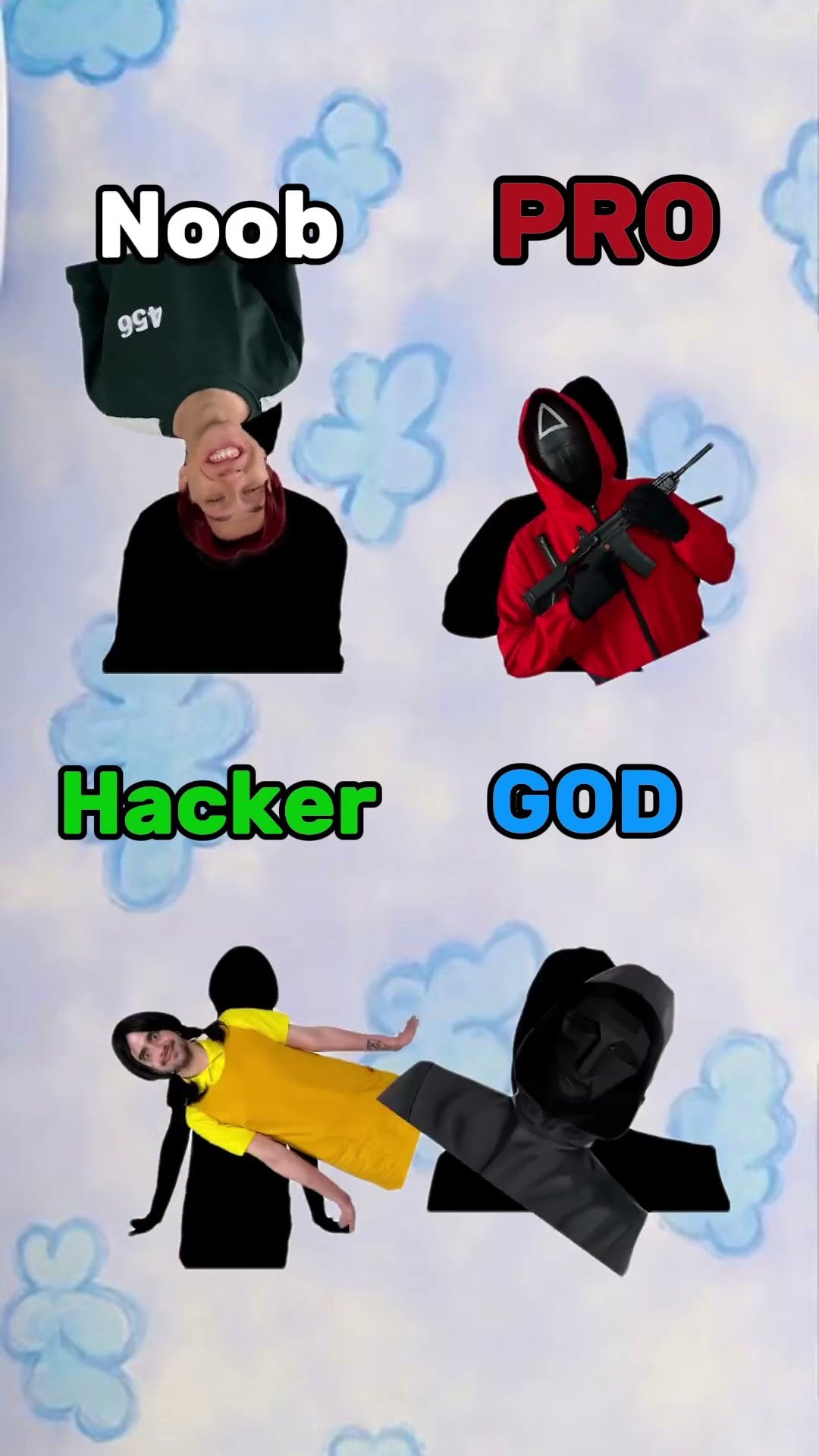 What are you: Noob, Pro or Hacker? ? #squidgame