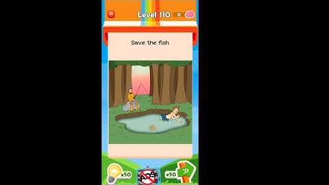 Braindom 3 Level 110 Save the fish Answers and Solutions