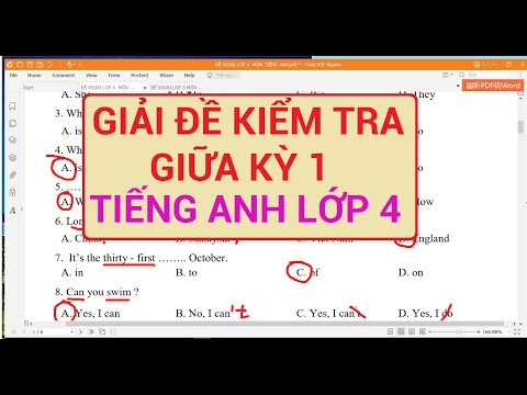 Video Giải đề kiểm tra giữa kỳ 1 tiếng Anh lớp 4 l Kênh của... - YouTube