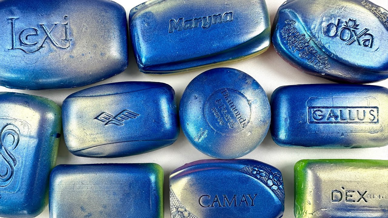 ASMR Carving colored soap. Soothing cutting soap | ASMR Soap.