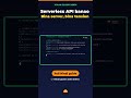 Build a Serverless API on AWS in Hindi 🔥 #shorts #aws