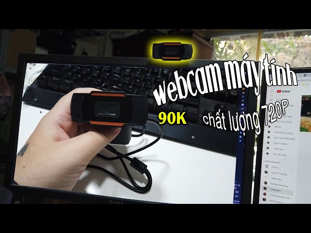 Đập hộp review Webcam máy tính có micro chất lượng 720P chỉ 90K