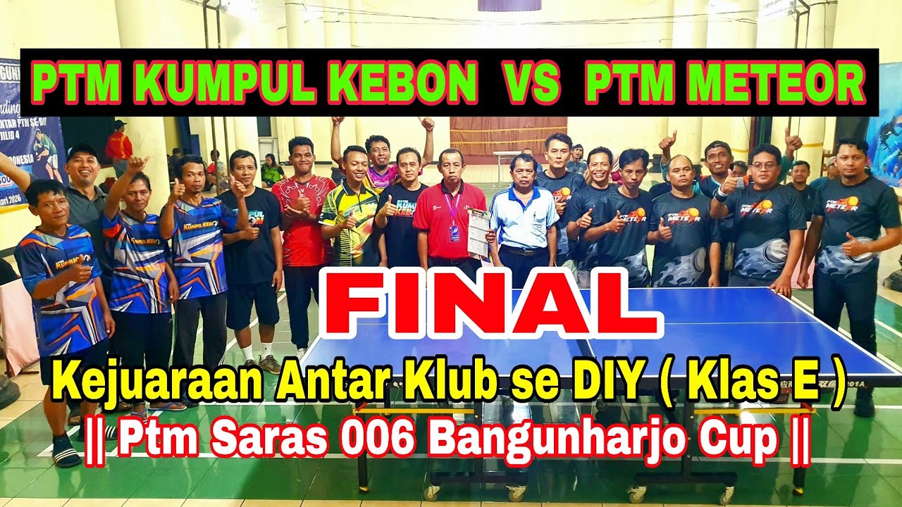 Live Streaming Final Ptm Kumpul Kebon vs Ptm Meteor 🏓 Beregu Antar PTM DIY Klas E (Ptm Saras)