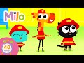 The Adventures Of Milo Lofty And Lark Super Fun Uniforms Milo The Cat Cartoons Kidscartoon 