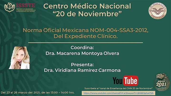 Norma Oficial Mexicana NOM-004-SSA3-2012,  Del Expediente Clínico.