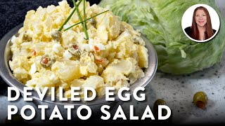 Deliciously Unique Deviled Egg Potato Salad | Summer Side Dish | RV Cooking Recipe (GF/DF)