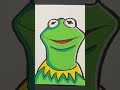 Drawing Kermit The frog with Posca Markers #shorts