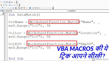 VBA Match Function | WorksheetFunction Match - Excel VBA Is Fun | Dynamic VBA | #NaveenVBA |