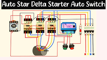 Auto Star Delta Starter Complete Wiring with Auto Switch
