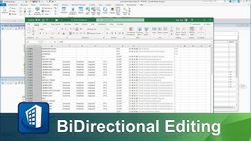Bi-directional Editing with Excel in OpenBuildings Designer