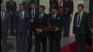 President Reagan’s and President Mubarak of Egypt and their Departure Remarks on February 4, 1982