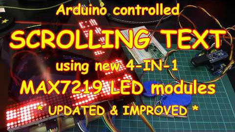 #80 Scrolling LED Matrix MAX7219 *Updated*
