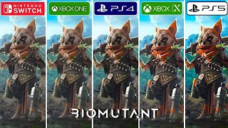Biomutant Nintendo Switch vs PS5 vs PS4 vs Xbox Series X vs Xbox One Graphics Comparison