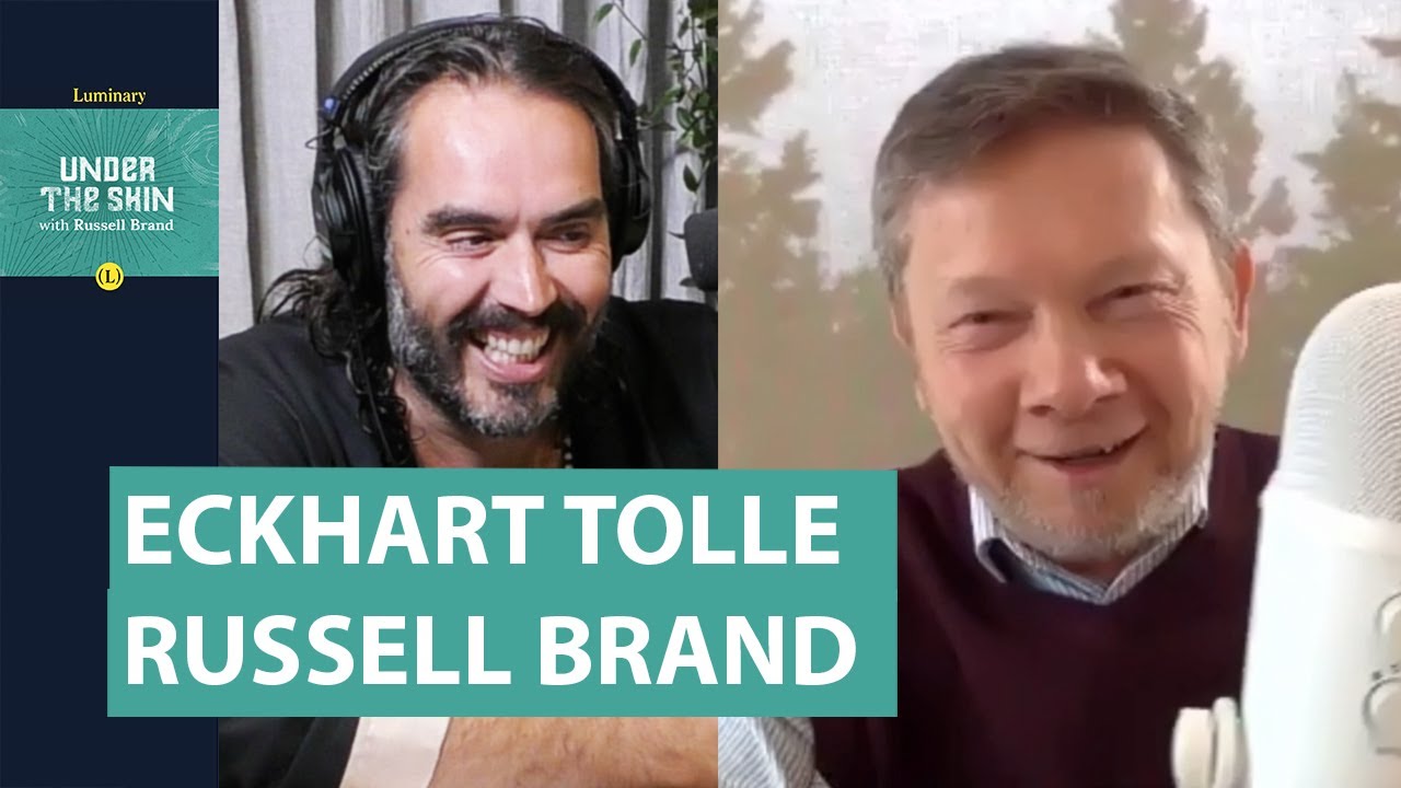 Pre Podcast Chat With Eckhart Tolle Russell Brand Youtube