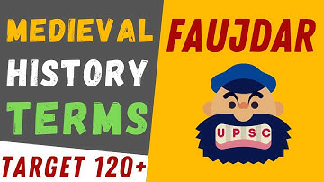 Medieval History | Most Important Terms | Target 120+ | UPSC CSE Prelims @MasterPYQ
