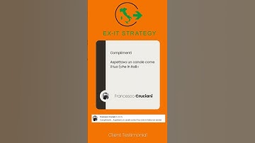 Client Testimonial - Ex-IT Strategy & Francesco  #carriera #agisciora #testimonial #education #exit
