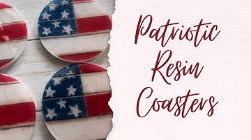 American Flag Patriotic Resin Coasters