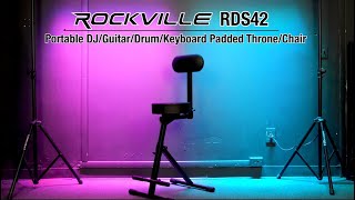All About Your Rockville RDS42 Portable DJ/Guitar/Drum/Keyboard Padded Throne/Chair Adjustable