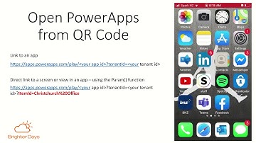 Open PowerApps with a QR Code