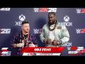 OBA FEMI TALKS FACE OFF AGAINST BROCK LESNAR IN ROYAL RUMBLE (WWE 2K26 CREATOR FEST)