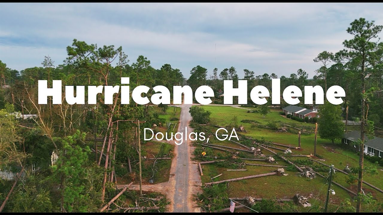 Hurricane Helene aftermath in Douglas, GA in Coffee County - YouTube