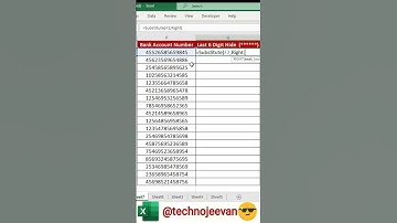 Excel How to Hide  Account Number Last 6 Digit II Excel Shorts II #shortfeed II
