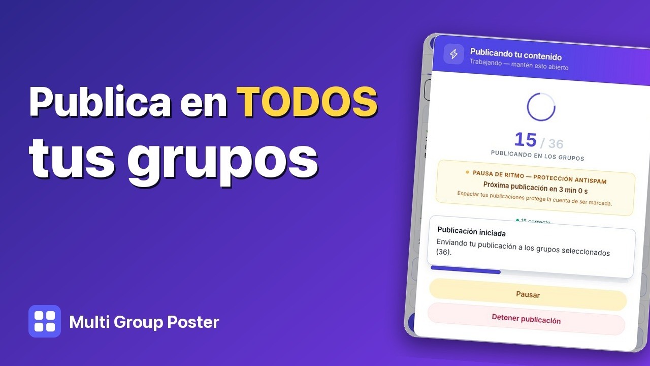 Vídeo tutorial de MultiGroupPoster: publicar en varios grupos de Facebook a la vez
