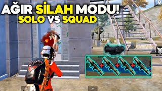 AĞIR SİLAH MODUNDA 1VS4 OYNADIM😨PUBG MOBILE