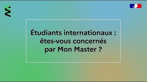Mon Master | Quid des étudiants internationaux ?