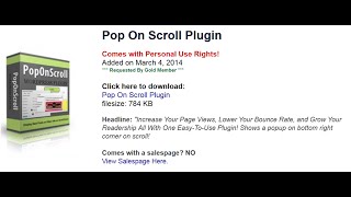 Increase Your Page Views With Pop On Scroll Plugin (Download Access)