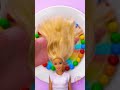 Cool lifehack to quickly dye your barbie dolls hair different colors