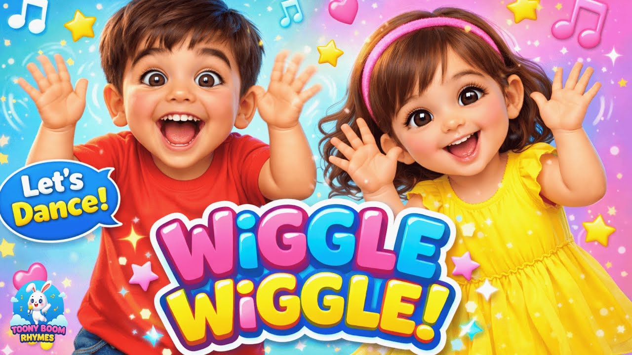 Wiggle Wiggle Nursery Rhyme 🎵 | Kids Action Song | Baby Dance Video