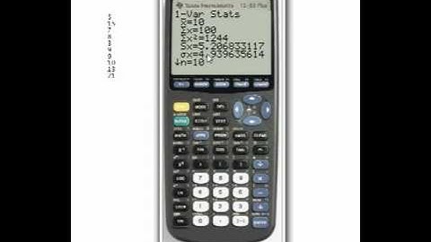 Statistics on the TI-83 Plus