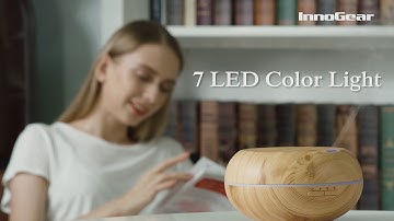 InnoGear Upgraded 500ml Wood Grain Aromatherapy Essential Oil Diffuser