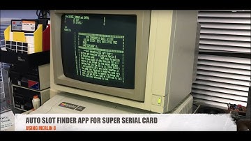 Demonstration of SLOTFINDER program running on Apple IIe