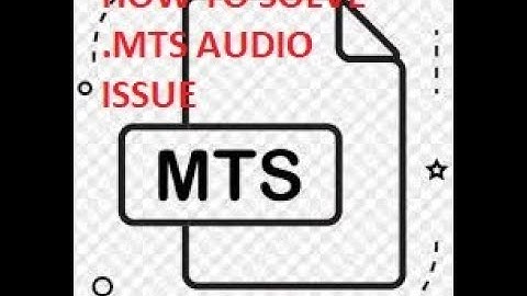 How to Audio issue solved of .MTS video