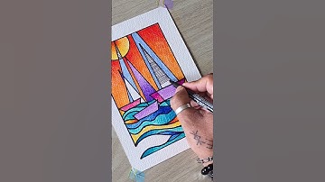 Abstract doodle art 🎨💫✍️⛵️⛵️ #art #doodleart #shorts