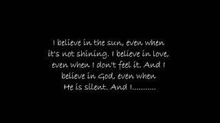 Video thumbnail of "BarlowGirl - I Believe in Love (With lyrics)"