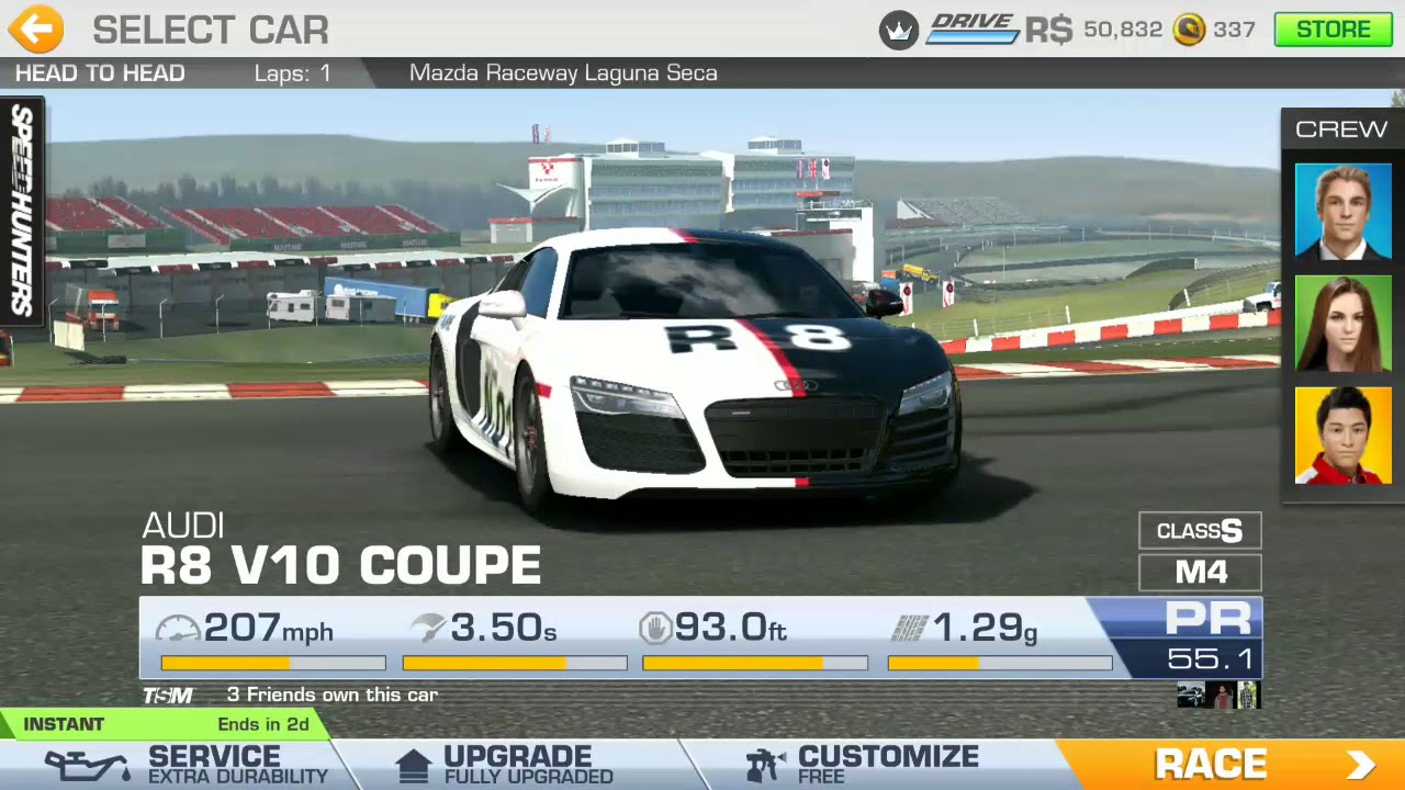 Real Racing 3  📈 Top-Speed Test: 2014 Audi R8 (Type 42) V10 Spyder 