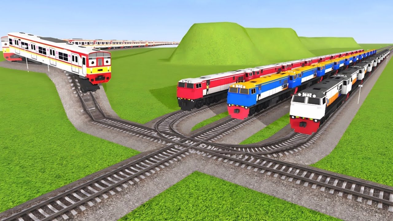 Perlintasan Kereta Api ‼️#8 KERETA API PANJANG BERGANTIAN