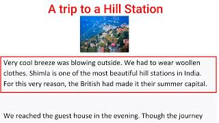 A trip to a Hill Station essay in english / Hill Station trip par english essay 250-300 words
