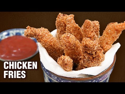 Chicken Fries Recipe - Burger King Style Chicken Fries - Crispy Snack Recipe - Tarika