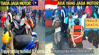 KENAPA TEMPAT PARKIR MOTOR DI INDONESIA MACAM INI SANGAT BERBEZA DI MALAYSIA | mana yang aman ni❗