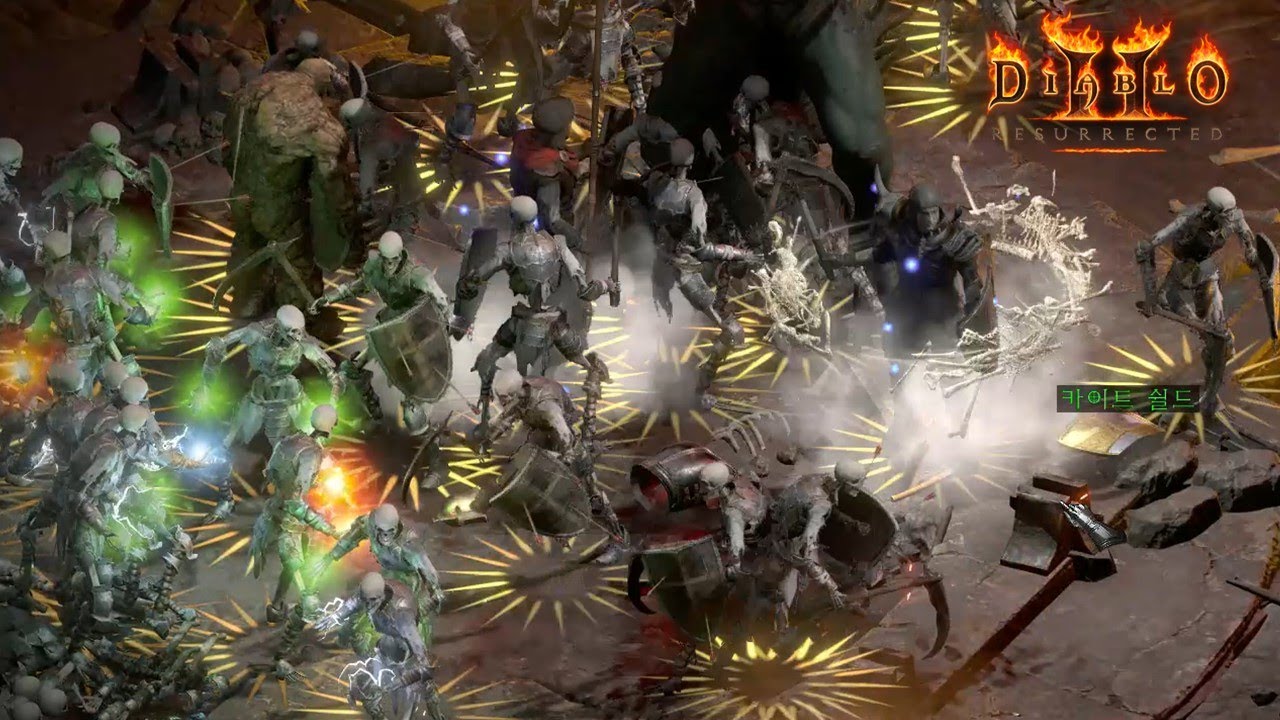 배틀넷 레벨92 조폭네크 파밍 디아블로2 레저렉션 조폭네크/Diablo 2 Resurrected undead army Necromancer farming