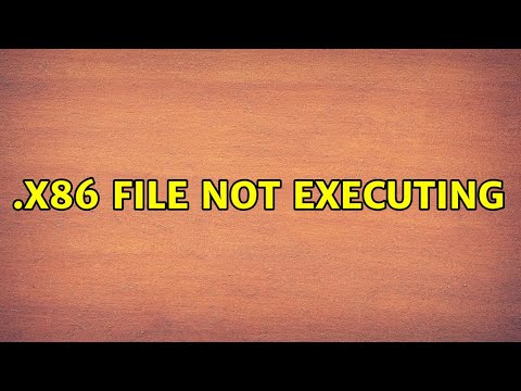 Ubuntu: .x86 file not executing (2 Solutions!!)
