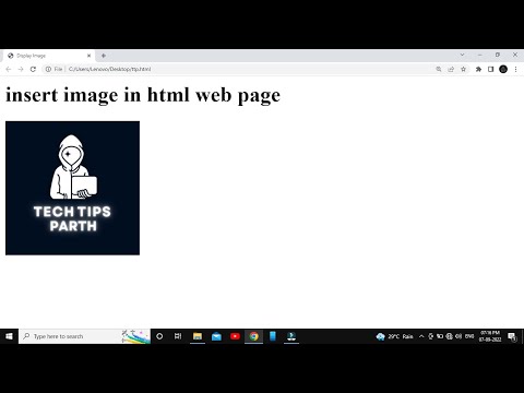 How to Insert an Image in HTML using Notepad - YouTube
